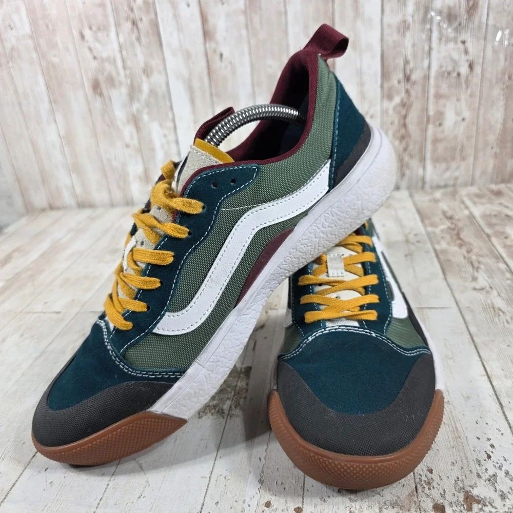 Vans UltraRange EXO Mens 10.5 Teal Green Burgundy Multi Color Low Top Sneakers